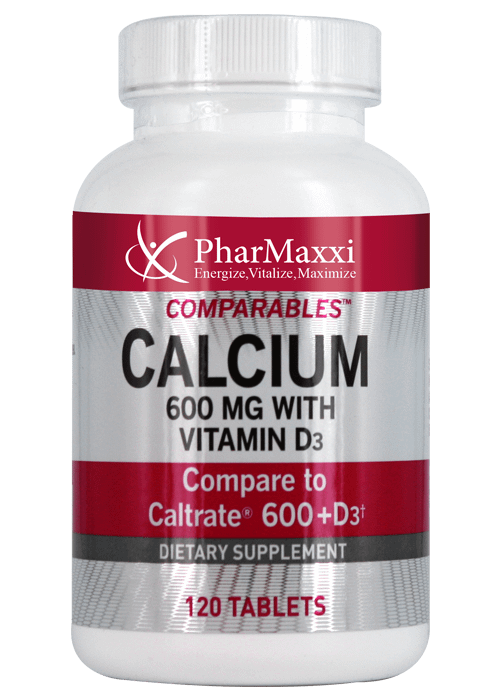 Calcium 600mg with Vitamin D3 - 120 - PHARMAXXI، Vitamins, Dietary ...